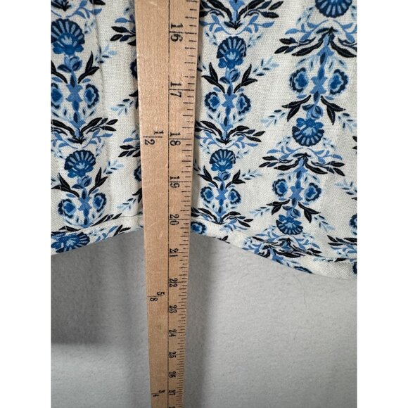 Caroline Constas Linen blend floral quilted jacket cottage core sz M - Picture 7 of 7